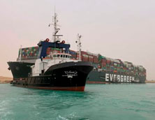 スーパーフィットの 応答 スエズ運河貨物船の接地事件